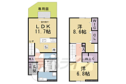 アスターテラス 103 2LDKの間取り