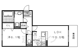 ラ　ルーチェ　一里山 1階1LDKの間取り