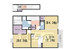 ガーデンライラック 2階2LDKの間取り