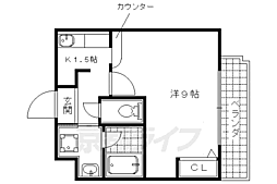 ＬＥＯ　ＶＩＶＡＣＥ 4階1Kの間取り