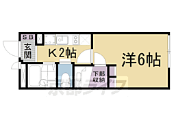 レオパレス石神 2階1Kの間取り