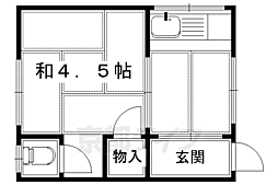 さつき荘 1Kの間取図画像