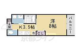 ＬＥＩ大宅 4階1Kの間取り