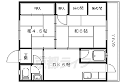 赤澤マンション 2階2DKの間取り