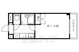 メゾン57 2階1Kの間取り