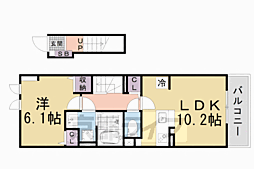 坂本3丁目アパート（027738801） 203 2階1LDKの間取り