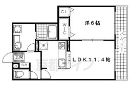 ピーノコンプリオ 1階1LDKの間取り