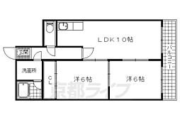 パルフェマンション 2LDKの間取図画像