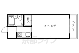 サンテラスリヴェール 1Kの間取図画像