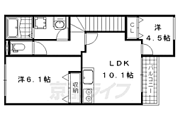 リオグランデ 2LDKの間取図画像