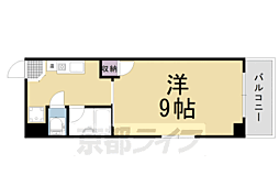 ラフィーネ四条堀川 1Kの間取図画像