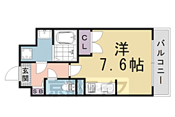 エスリード烏丸五条駅前 1Kの間取図画像