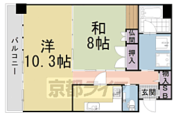 カーサ葵 1LDKの間取図画像