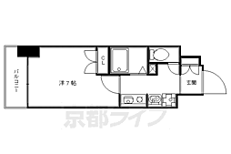 ベラジオ御所東 1Kの間取図画像