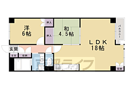 コーポ車道 2LDKの間取図画像