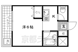 協栄寮 1Kの間取図画像