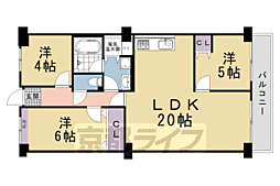 コトーハイツ伏見稲荷Ｃ棟 6階