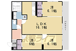 アトレーユ長岡京 3LDKの間取図画像