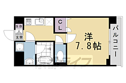 ベラジオ五条堀川3 1Kの間取図画像