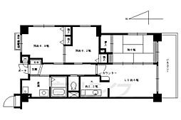グランウエスト綾小路 3LDKの間取図画像