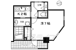 ロイヤル京都駅前 1Kの間取図画像