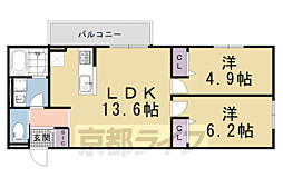 西桜館 2LDKの間取図画像