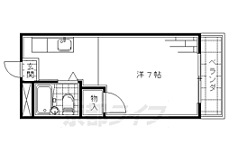 コスモハイツ 1Kの間取図画像