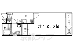 グランコスモ御所 1Kの間取図画像