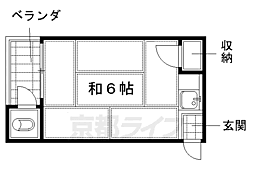豊和荘 ワンルームの間取図画像