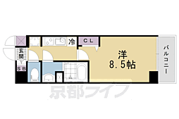 SOLCRESTTAPP伏見 1Kの間取図画像
