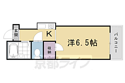 セレッソA 1Kの間取図画像