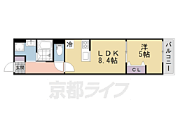 EIJU牧野駅前A 1LDKの間取図画像