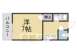 宝ハイツ ワンルームの間取図画像