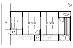 マンション松久 2Kの間取図画像