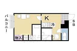 レオパレス城南 1Kの間取図画像