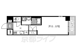 エコ・ヴィレッジ上賀茂 1Kの間取図画像