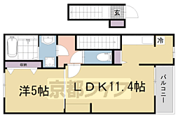ルイ・ハーモニー 1LDKの間取図画像