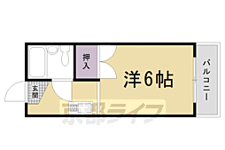 フローライト 1Kの間取図画像