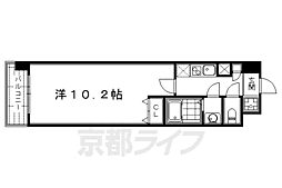 サンシティ烏丸高辻 1Kの間取図画像