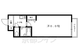 ハイツウェスティ 1Kの間取図画像