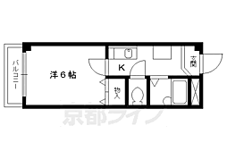 ロイヤルシップ 1Kの間取図画像