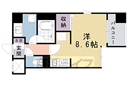 ベルヴィ富小路 ワンルームの間取図画像