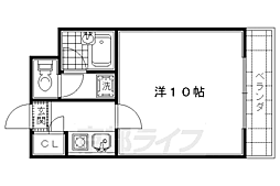 ピラーズ御所西 1Kの間取図画像