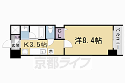 ジュモオネティ 1Kの間取図画像