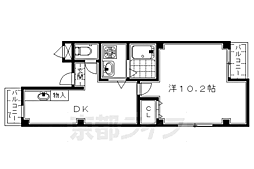 スーガH.U 1DKの間取図画像