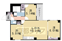 二条城東レジデンス 3LDKの間取図画像