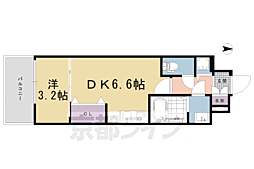 ザガーネットミレニアム京都九条烏丸 1DKの間取図画像