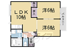 スリーパブリックB棟 2LDKの間取図画像