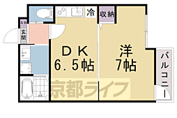 Fortuna打出浜 1DKの間取図画像
