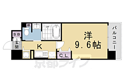 リーガル京都四条河原町通り 1Kの間取図画像